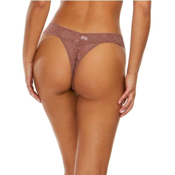 Hanky Panky Womens Daily Lace Original Rise Thong All Spice Mauve One Size NEW - Picture 2 of 8